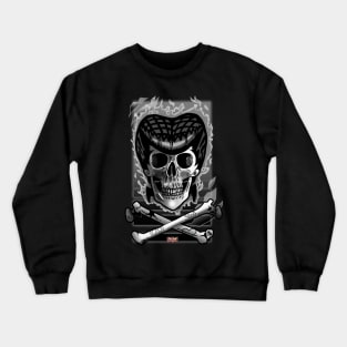 Pompadour Skull Crewneck Sweatshirt